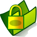 Vector graphics of locked PC folder icon
