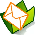 Vector image of e-mail folder icon