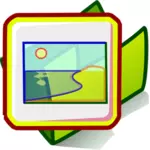 Vektorový obrázek ikony složky obrázky a fotografie