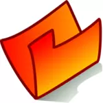 Vektorové grafiky oranžová ikona složky PC