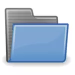 Niebieski pusty folder