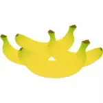 Yellow bananas color illustration