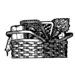 Food basket vector image