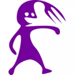 Purple comic figure