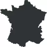 Karte von Frankreich-Vektor-illustration