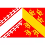 Ranskan Alsacen alueen lippuvektorikuva