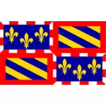 Burgundin alueen lippuvektorikuva