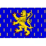 Vlajka regionu Franche-Comté comte Vektor Klipart