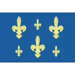 Franske marinen flagget vektor bilde