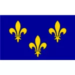 Île-de-France  region flag vector graphics
