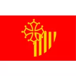 Languedoc क्षेत्र ध्वज वेक्टर क्लिप आर्ट