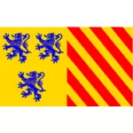 Альтернативный флаг региона Лимузен векторное изображение