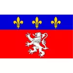 Флаг региона Lyonnais векторная иллюстрация