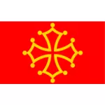 मिडी-Pyrenees क्षेत्र ध्वज वेक्टर छवि