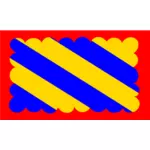 Nivernais regionen flagga vektor illustration