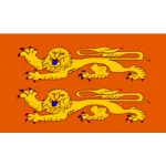 Флаг региона Нормандии векторная иллюстрация