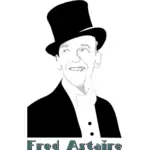 Vector de desen de portretul lui Fred Astaire