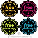 Free delivery vector stickers
