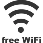 Бесплатный wi-fi знак стикер векторное изображение