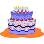 Ziua de naştere tort vector imagine