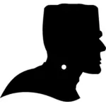 Frankenstein côté profil silhouette vecteur image