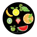 Fruits vector clip art