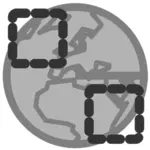 Icona di connessione Globe Earth