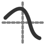Ikona symbolu wykresu liniowego