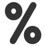 Klipart s procentuální ikonou