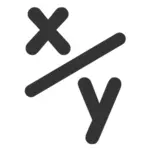 Math fraction icon