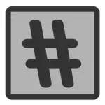 Simbolul pictogramei Hashtag