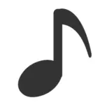 Spill av ikon for lydmusikalsk notat