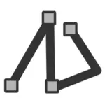 Simbol pictogramă poli-linie