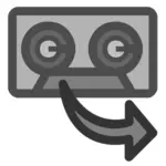 Restore from tape vector icon