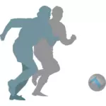 Fotboll spelare vektorbild