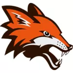 Marah orange fox vektor ilustrasi