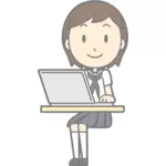 Naispuolinen tietokoneen käyttäjä avatar