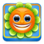 Šťastný slunečnice app ikonu vektorové kreslení