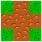 Modèle tuile herbe aux images clipart d'ordinateur jeu vector