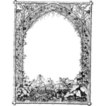 Vector image of a garden frame