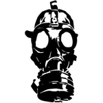 Gas mask vector clip art