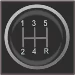 Gear shift buton vector icon