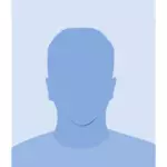 Vector de la imagen en blanco masculino avatar