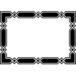 Oriental style thick frame vector image