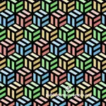 Motif de cubes colorés