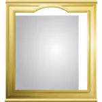 Vektor ilustrasi cermin di bingkai emas