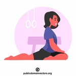 Girl in yoga pose