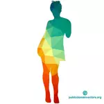 Color silhouette of a girl
