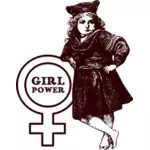 Símbolo de poder de la chica
