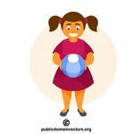 Garota com uma bola